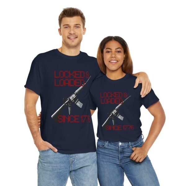 1776 Locked and Loaded Cool Patriotic Gun Shirt - Image 34