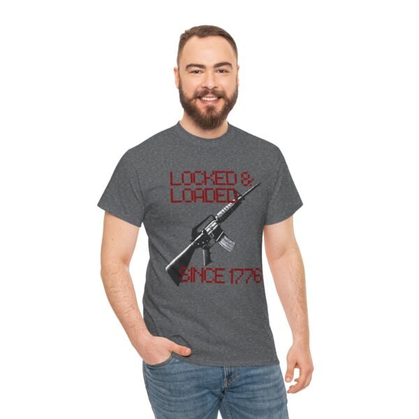 1776 Locked and Loaded Cool Patriotic Gun Shirt - Image 25