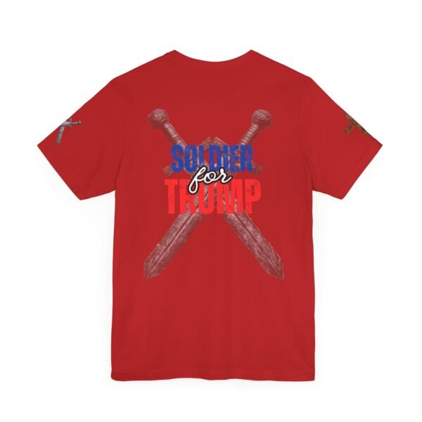 Soldier for Trump T-Shirt - Patriotic Conservative Apparel with Bold Sword Design