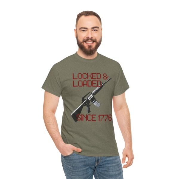 1776 Locked and Loaded Cool Patriotic Gun Shirt - Image 18