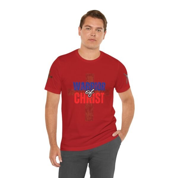 Warrior of Christ Red T-Shirt - Faith-Driven Apparel for Christian Patriots