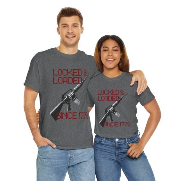 1776 Locked and Loaded Cool Patriotic Gun Shirt - Image 26