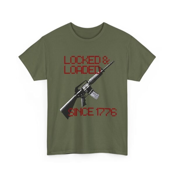 1776 Locked and Loaded Cool Patriotic Gun Shirt - Image 3