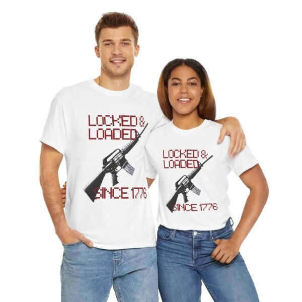1776 Locked and Loaded Cool Patriotic Gun Shirt - Image 11