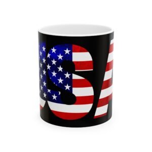 Patriotic USA Ceramic Mug - Celebrate America with 11oz or 15oz Sizes